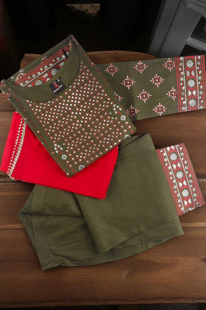 Casual Ethnic Straight Kurta Set With Dupatta