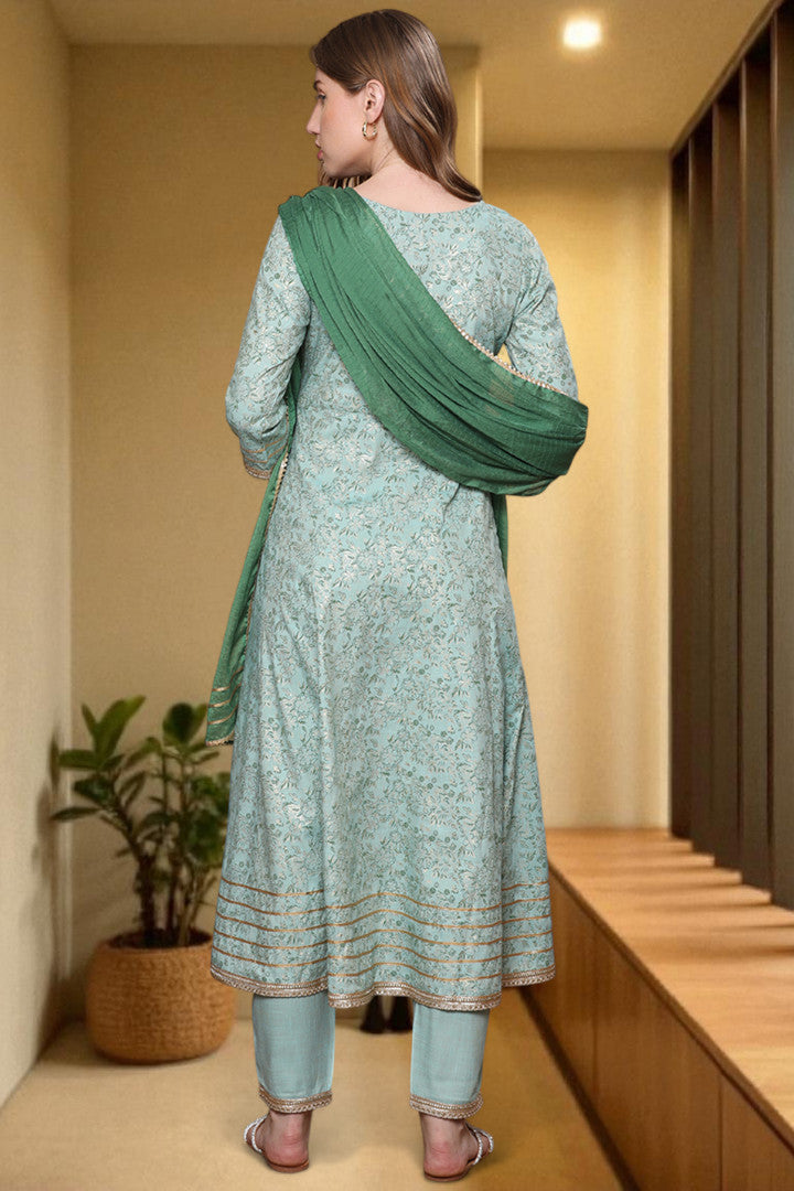 Festive Anarkali Kurta Set – Elegant Design with Dupatta