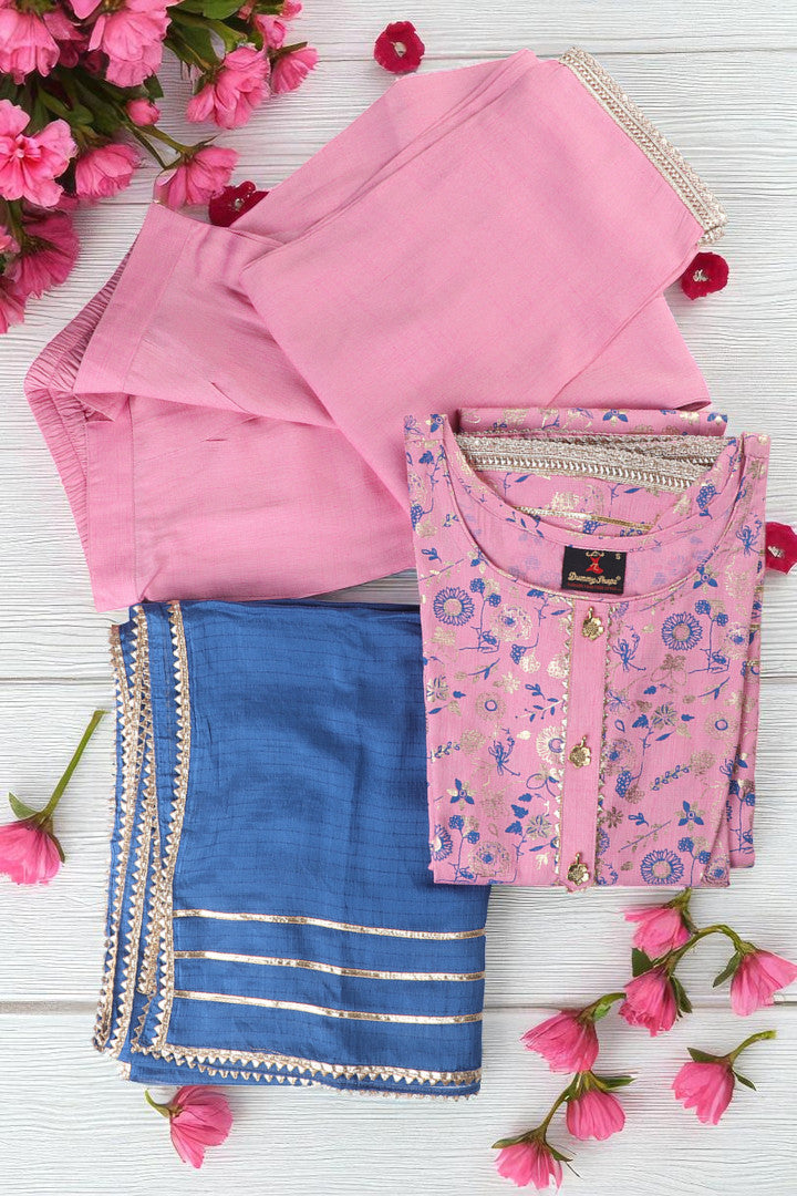 Festive Anarkali Kurta Set – Elegant Design with Dupatta