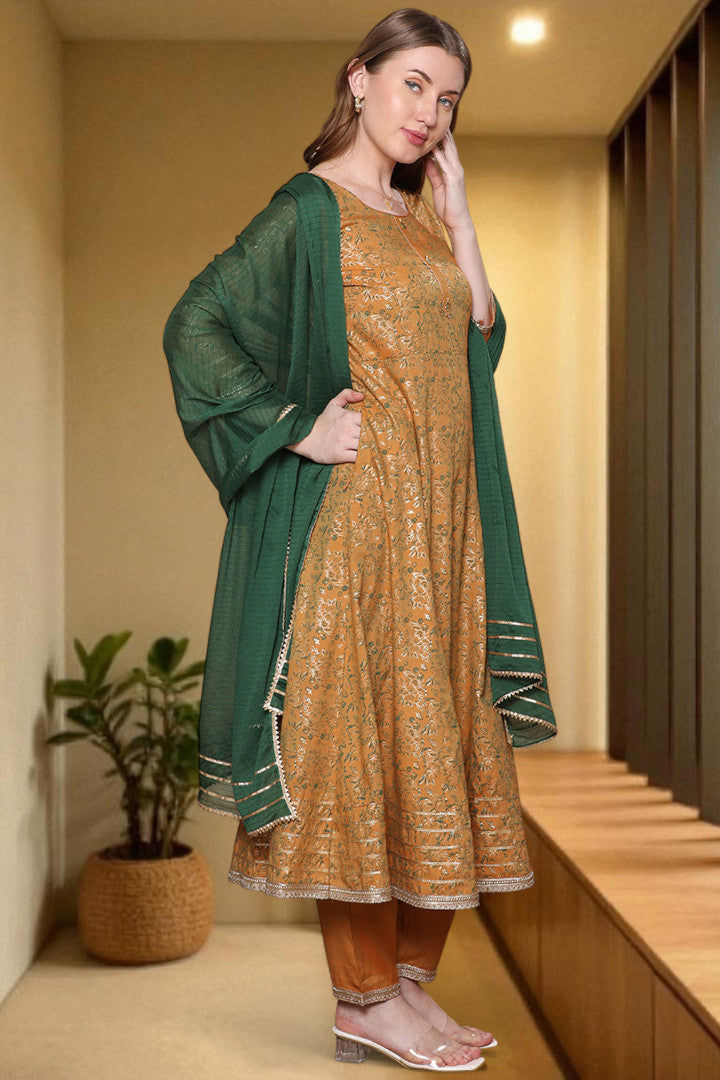 Festive Anarkali Kurta Set – Elegant Design with Dupatta