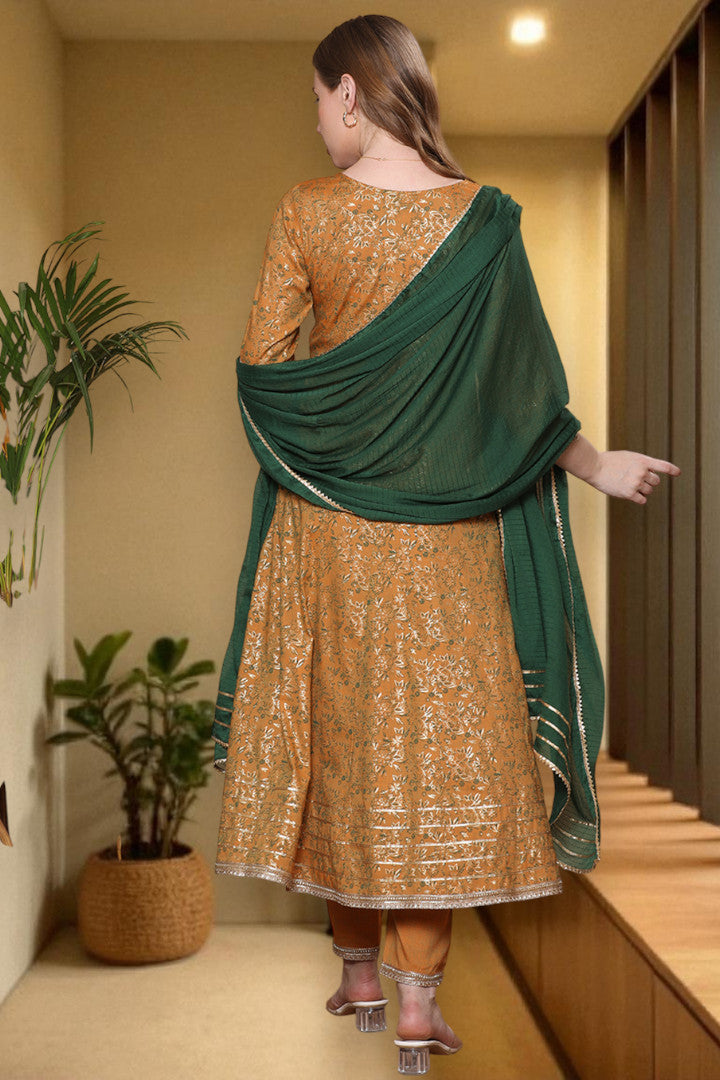 Festive Anarkali Kurta Set – Elegant Design with Dupatta