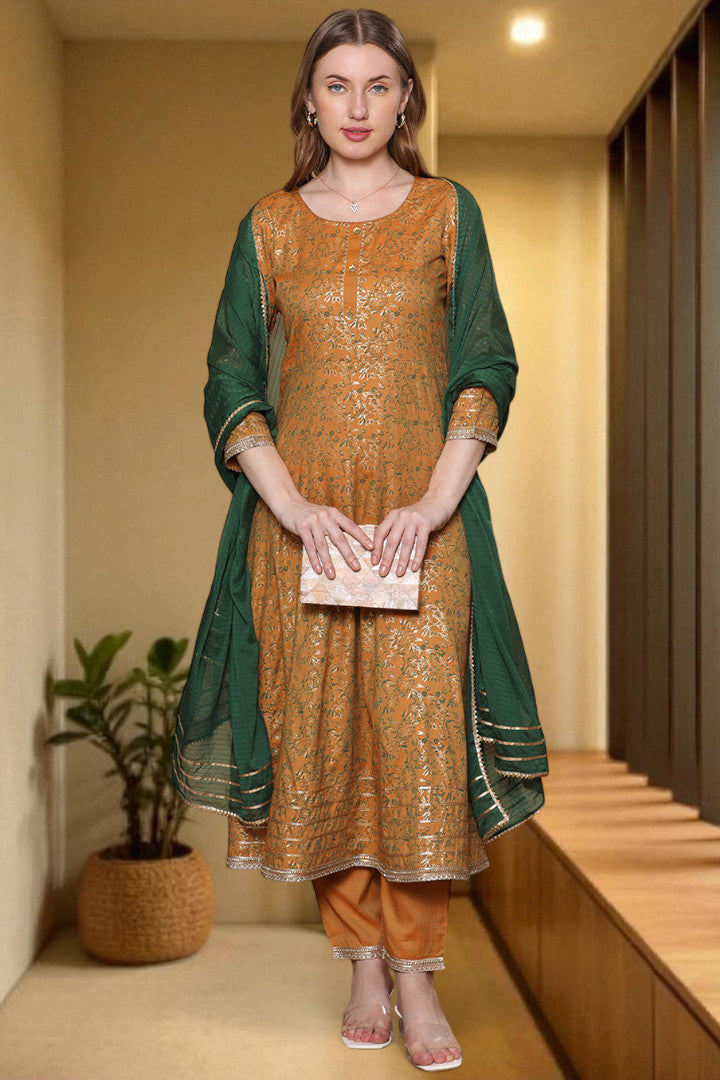 Festive Anarkali Kurta Set – Elegant Design with Dupatta