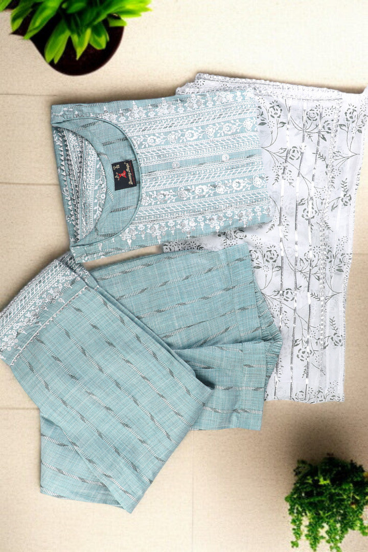 Festive Anarkali Kurta Set – Elegant Design with Dupatta