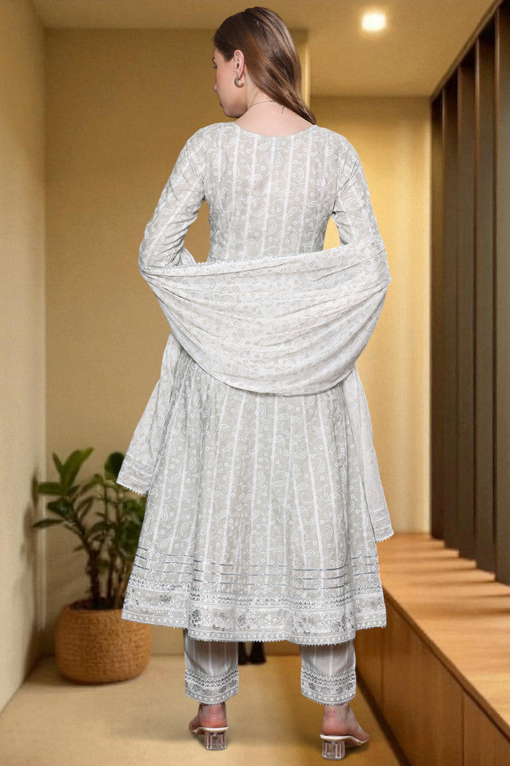 Festive Anarkali Kurta Set – Elegant Design with Dupatta