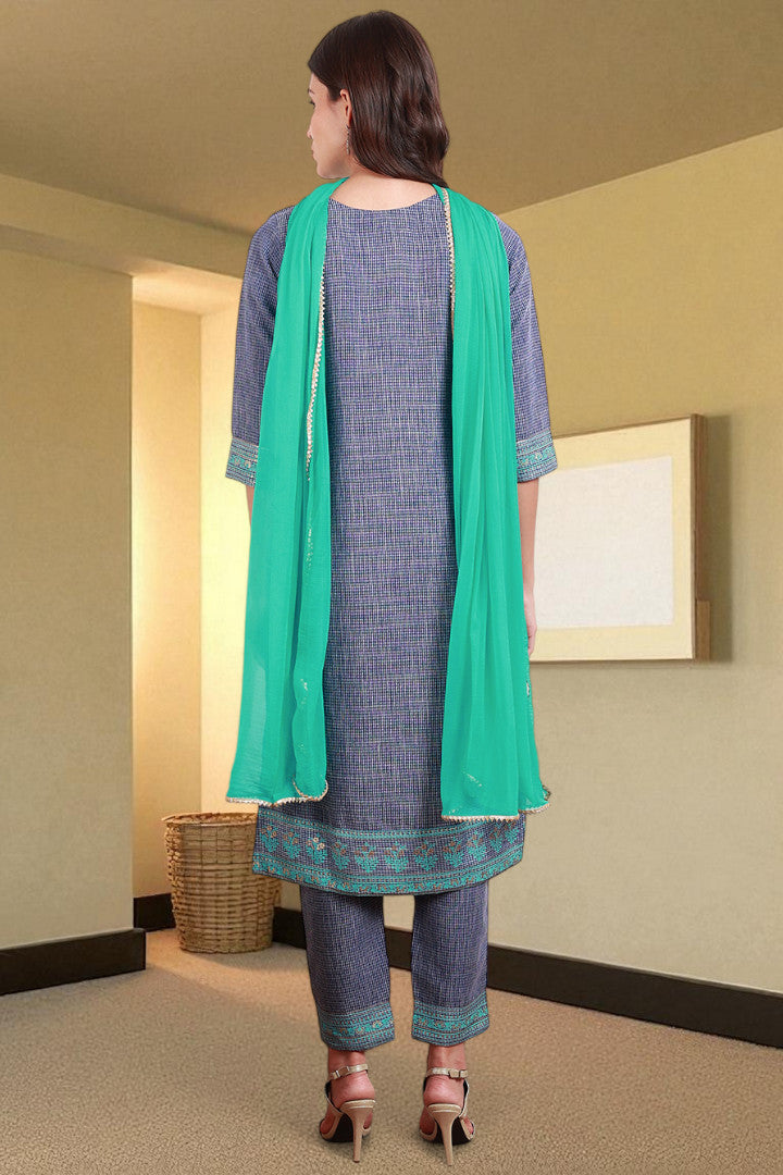 Casual Ethnic Straight Kurta Set With Dupatta