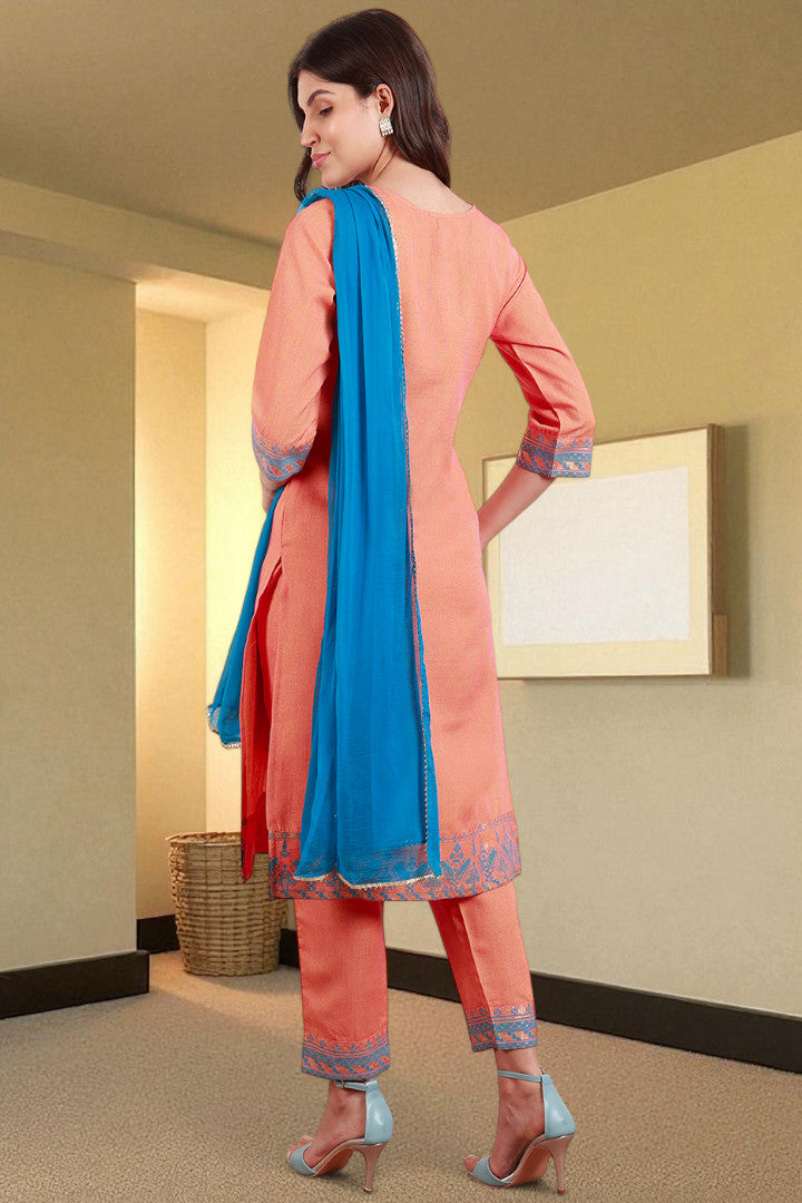 Casual Ethnic Straight Kurta Set With Dupatta