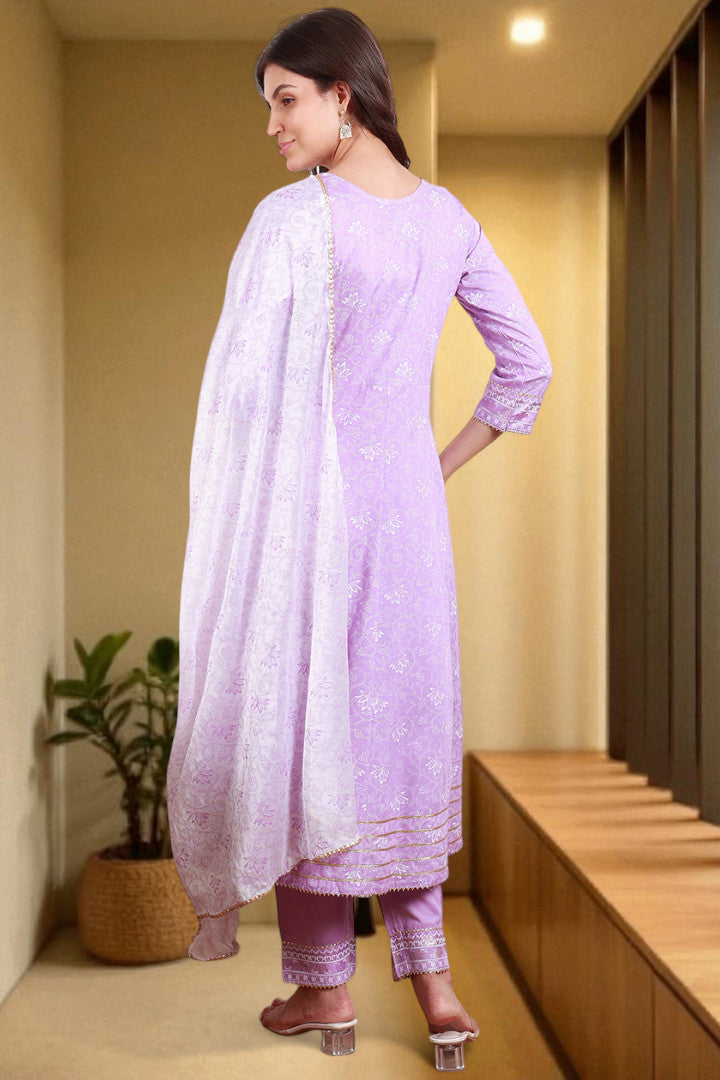 Festive Anarkali Kurta Set – Elegant Design with Dupatta