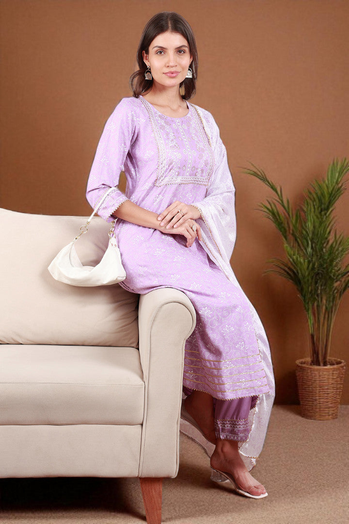 Festive Anarkali Kurta Set – Elegant Design with Dupatta
