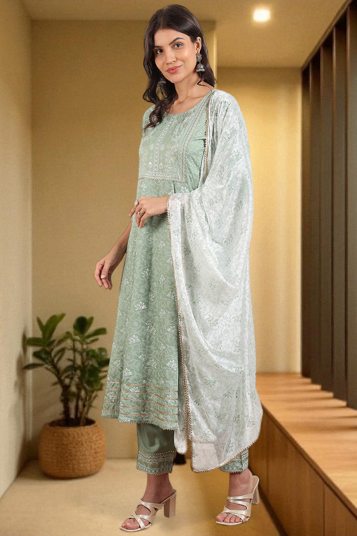 Festive Anarkali Kurta Set – Elegant Design with Dupatta