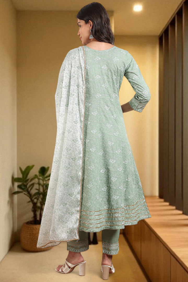 Festive Anarkali Kurta Set – Elegant Design with Dupatta