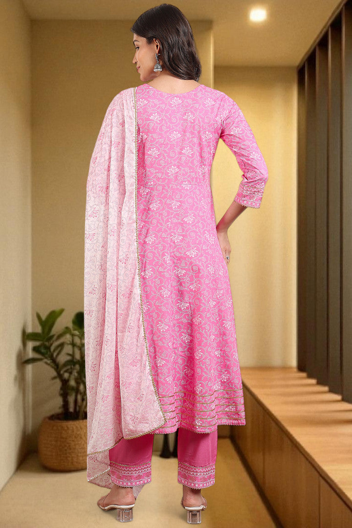 Festive Anarkali Kurta Set – Elegant Design with Dupatta