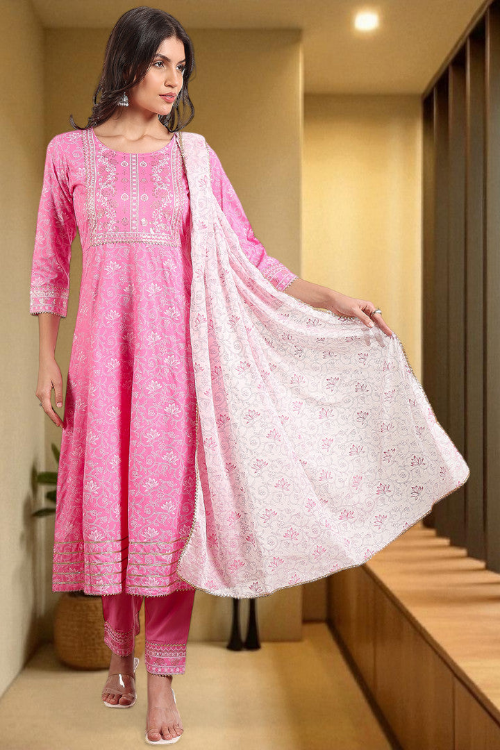 Festive Anarkali Kurta Set – Elegant Design with Dupatta