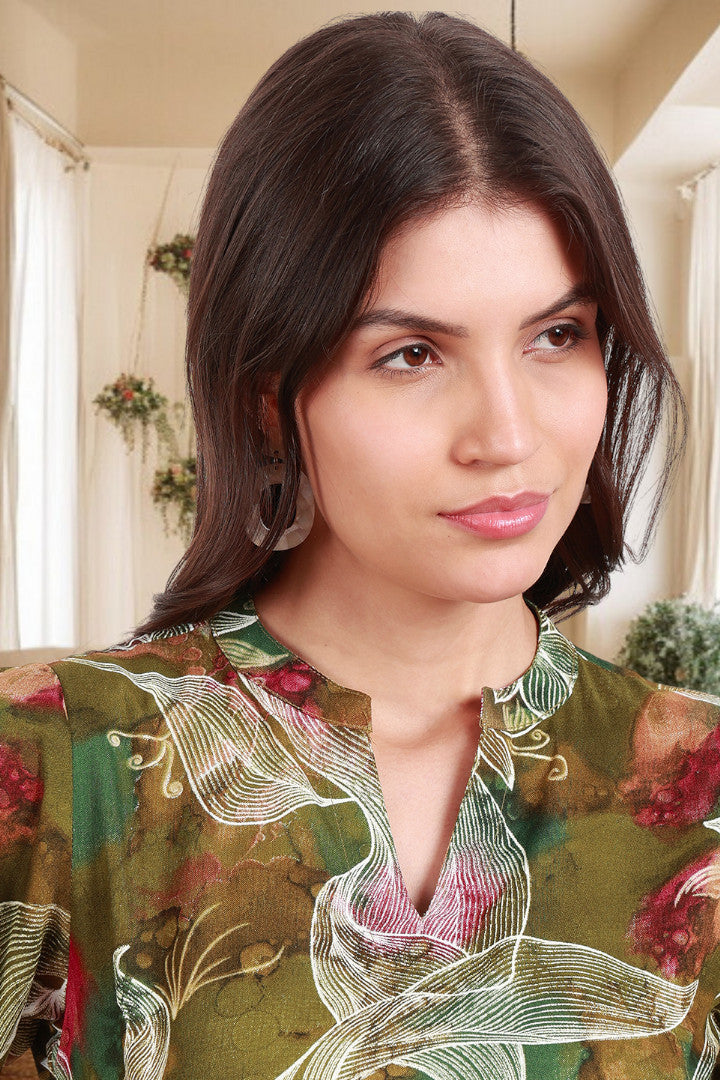 Elegant Printed Midi Dress For Every Occasion