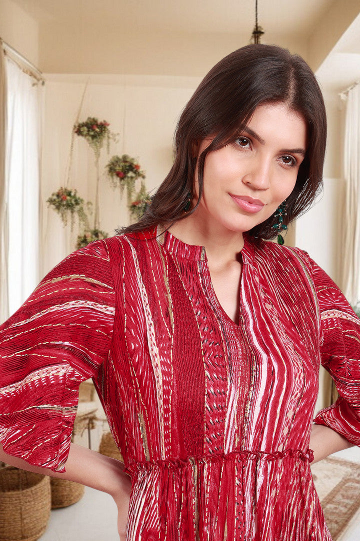 Elegant Printed Midi Dress For Every Occasion