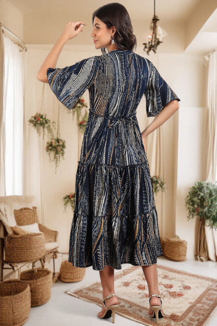 Elegant Printed Midi Dress For Every Occasion