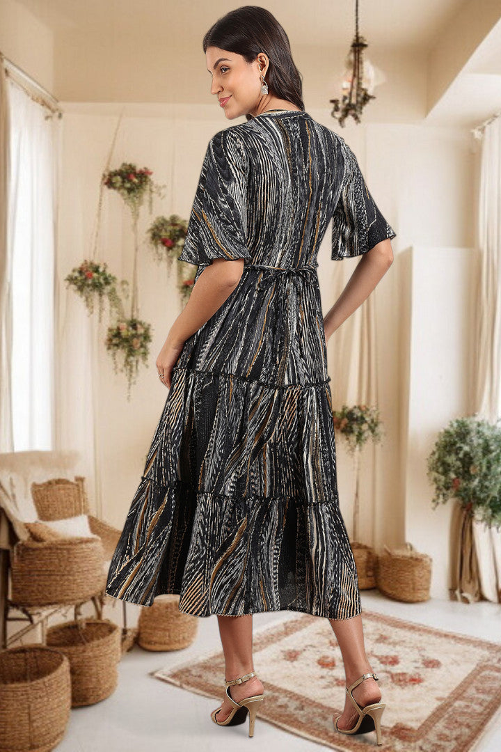 Elegant Printed Midi Dress For Every Occasion