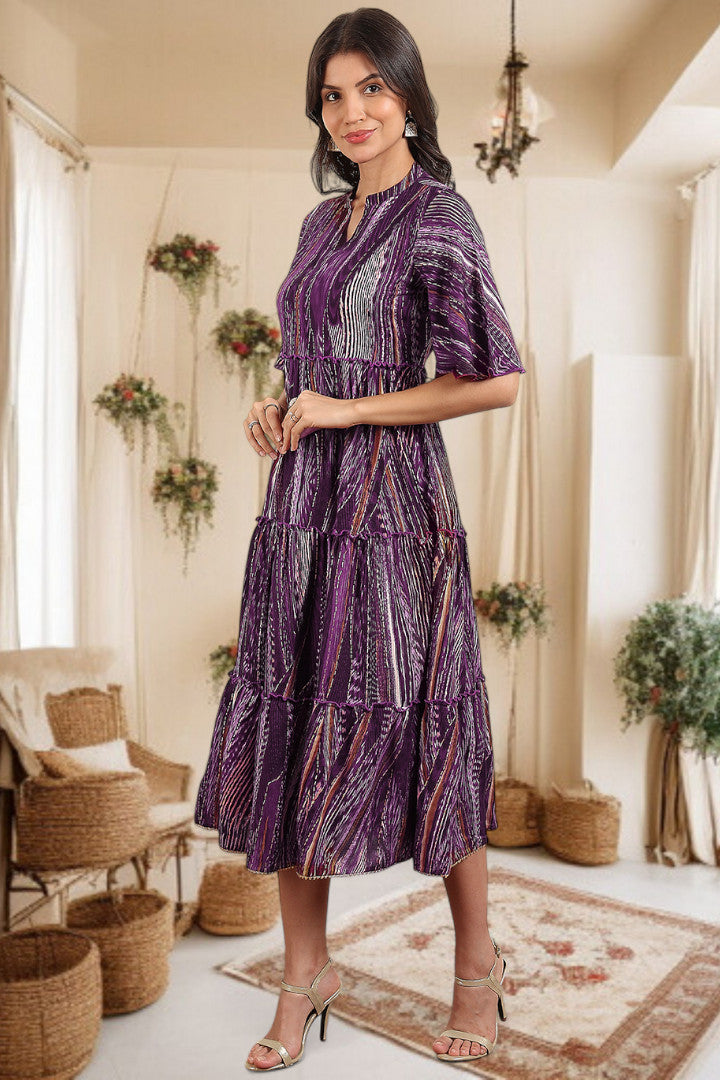 Elegant Printed Midi Dress For Every Occasion