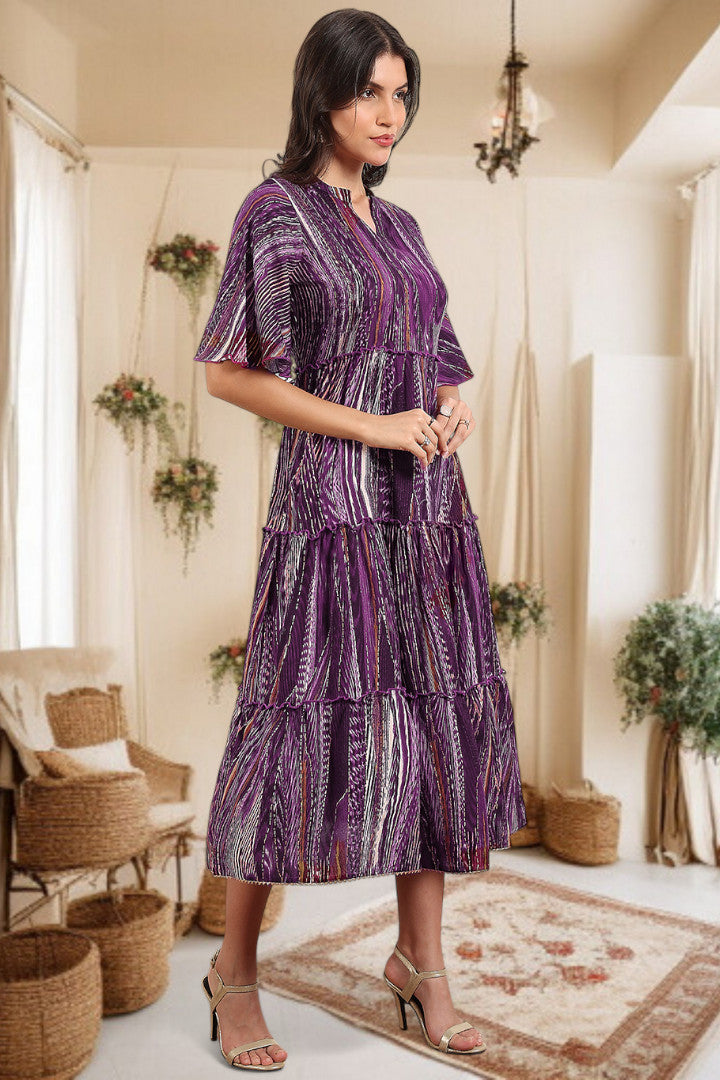Elegant Printed Midi Dress For Every Occasion