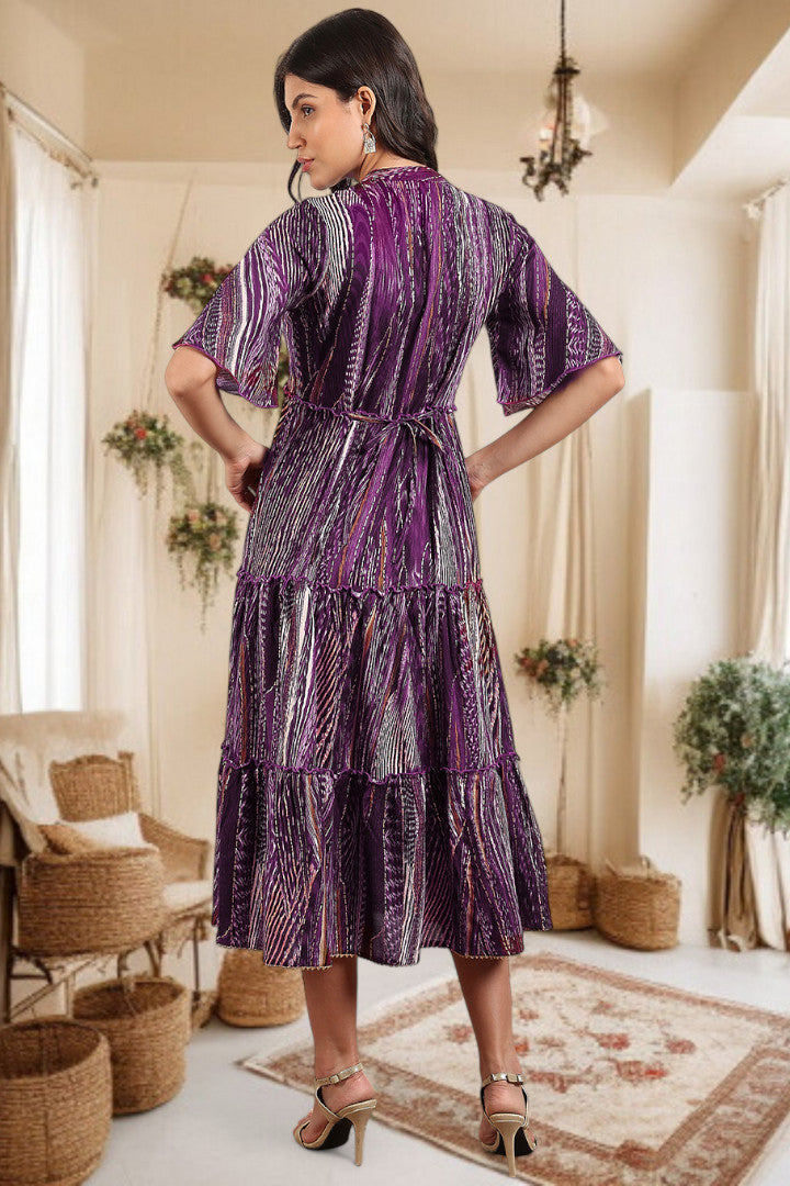 Elegant Printed Midi Dress For Every Occasion