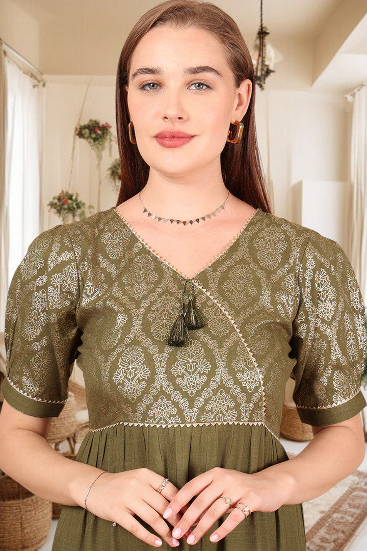 Ethereal Elegance- Stylish Casual & Party Wear Midi Dress