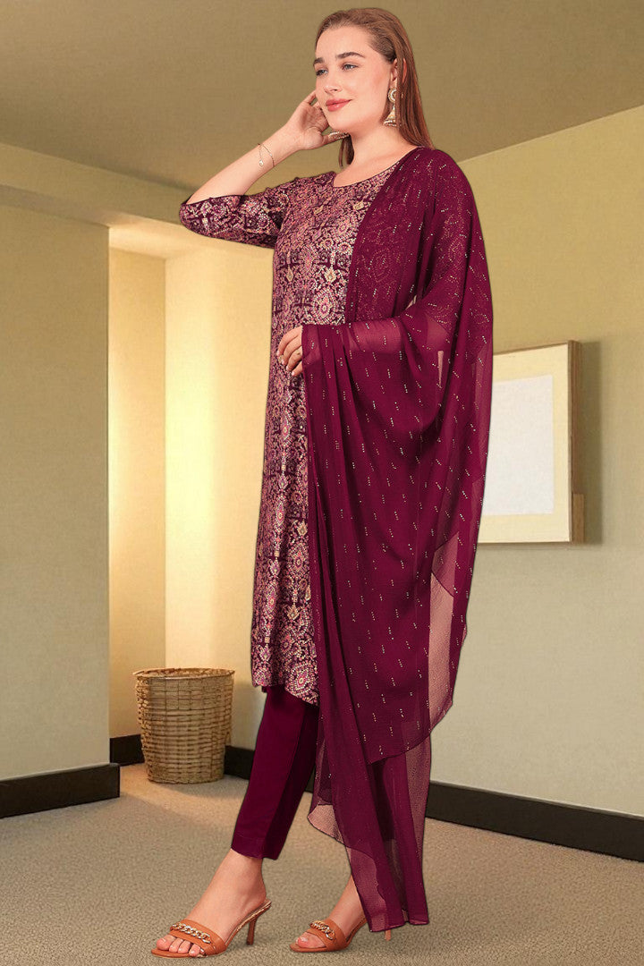 Casual Ethnic Straight Kurta Set With Dupatta
