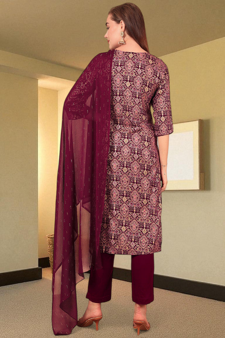 Casual Ethnic Straight Kurta Set With Dupatta