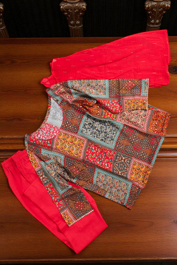 Casual Ethnic Straight Kurta Set With Dupatta