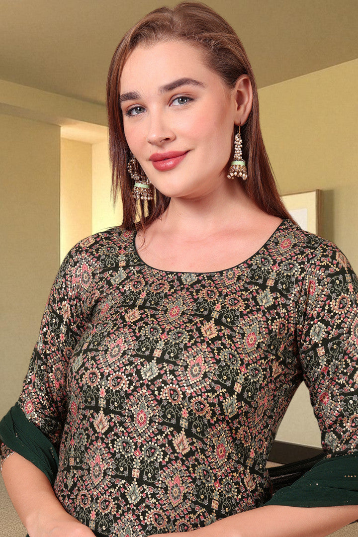 Casual Ethnic Straight Kurta Set With Dupatta