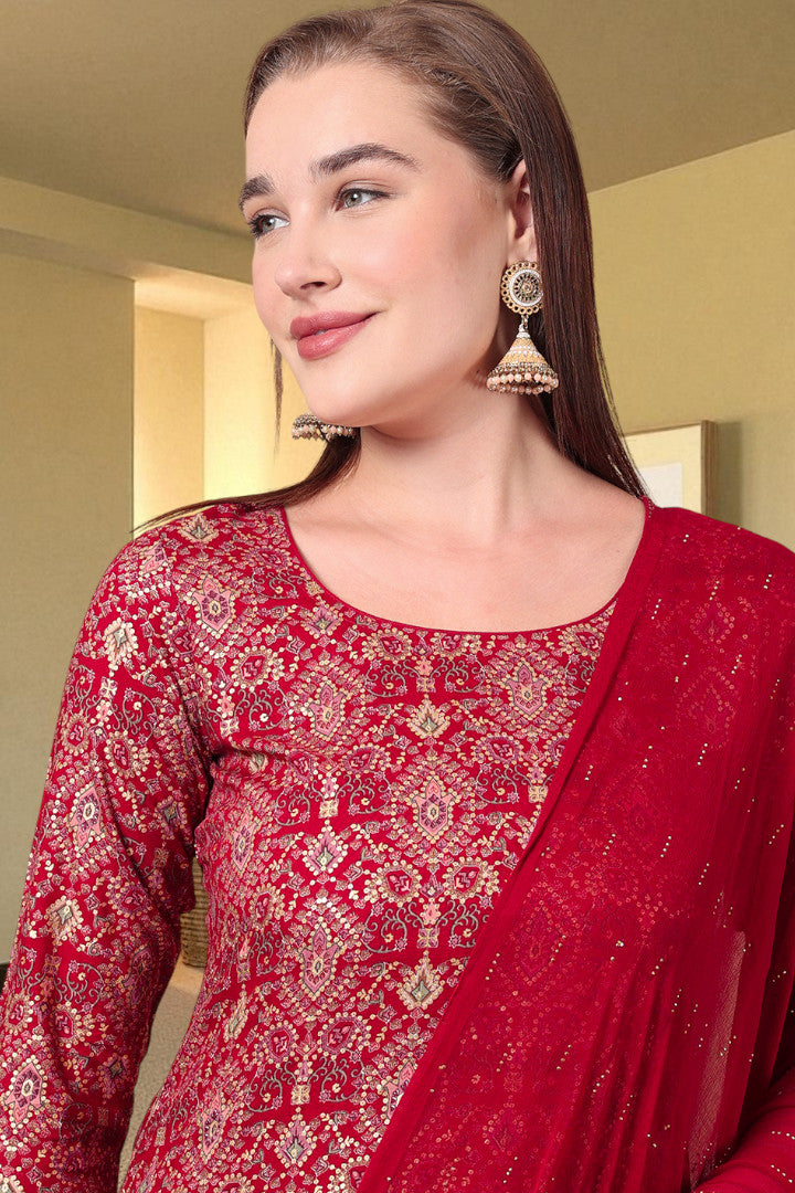 Casual Ethnic Straight Kurta Set With Dupatta