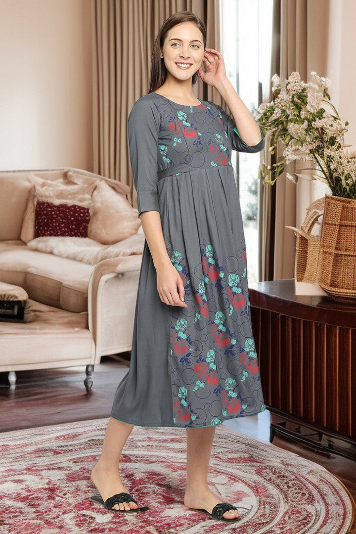 Rayon Maternity Flare Kurta For Pre & Post Pregnancy