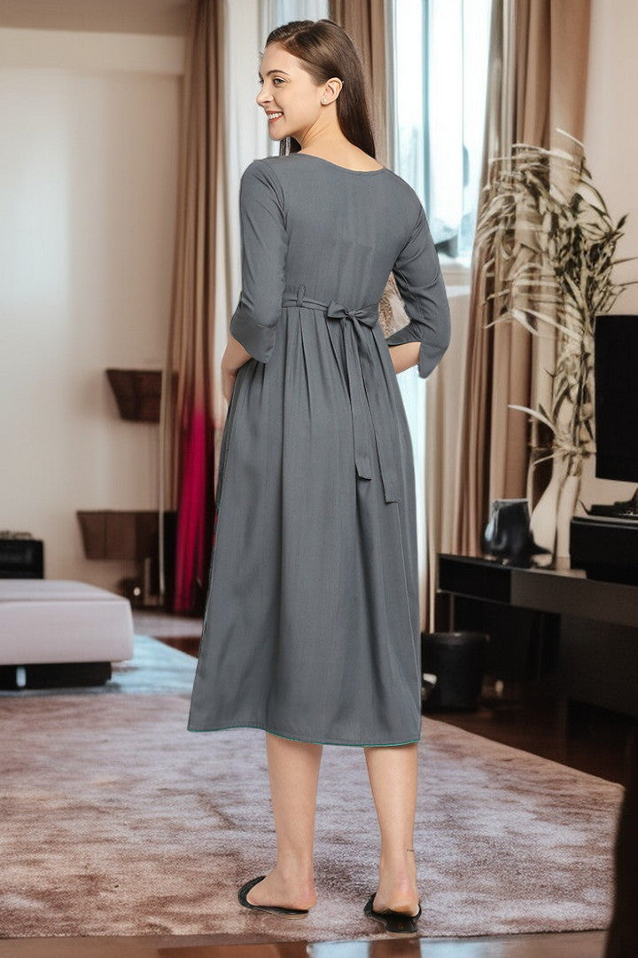Rayon Maternity Flare Kurta For Pre & Post Pregnancy
