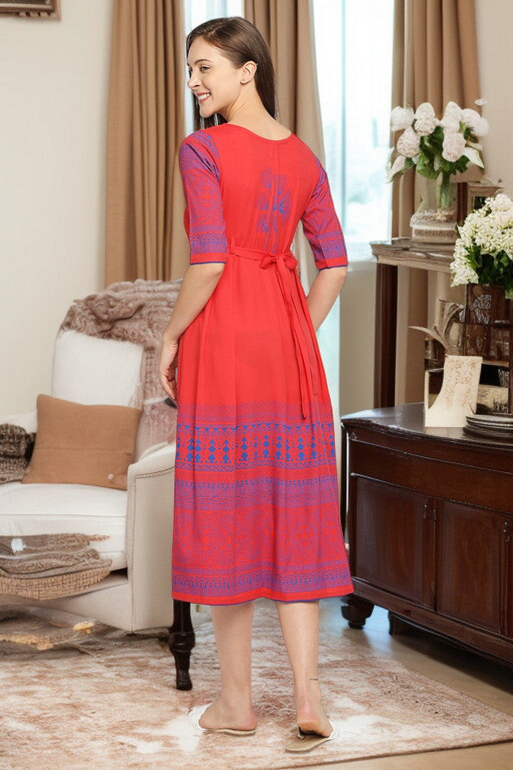 Rayon Maternity Flare Kurta For Pre & Post Pregnancy