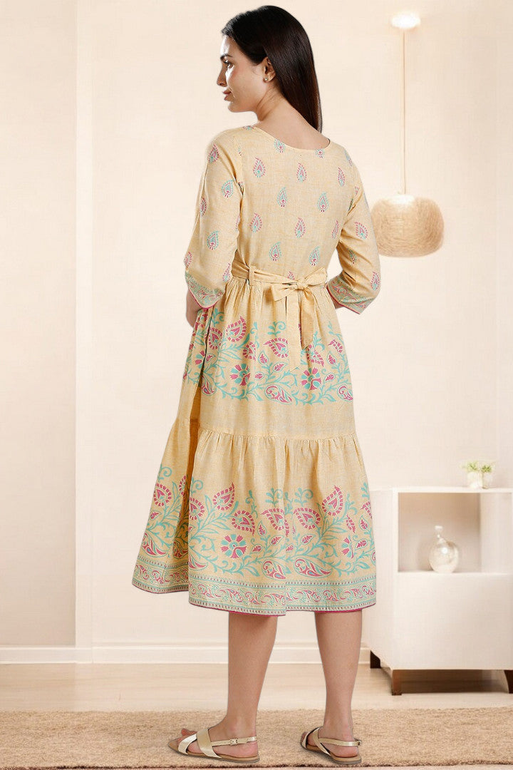 PolyCotton Printed Maternity Kurta – Designed for Pregnancy & Nursing