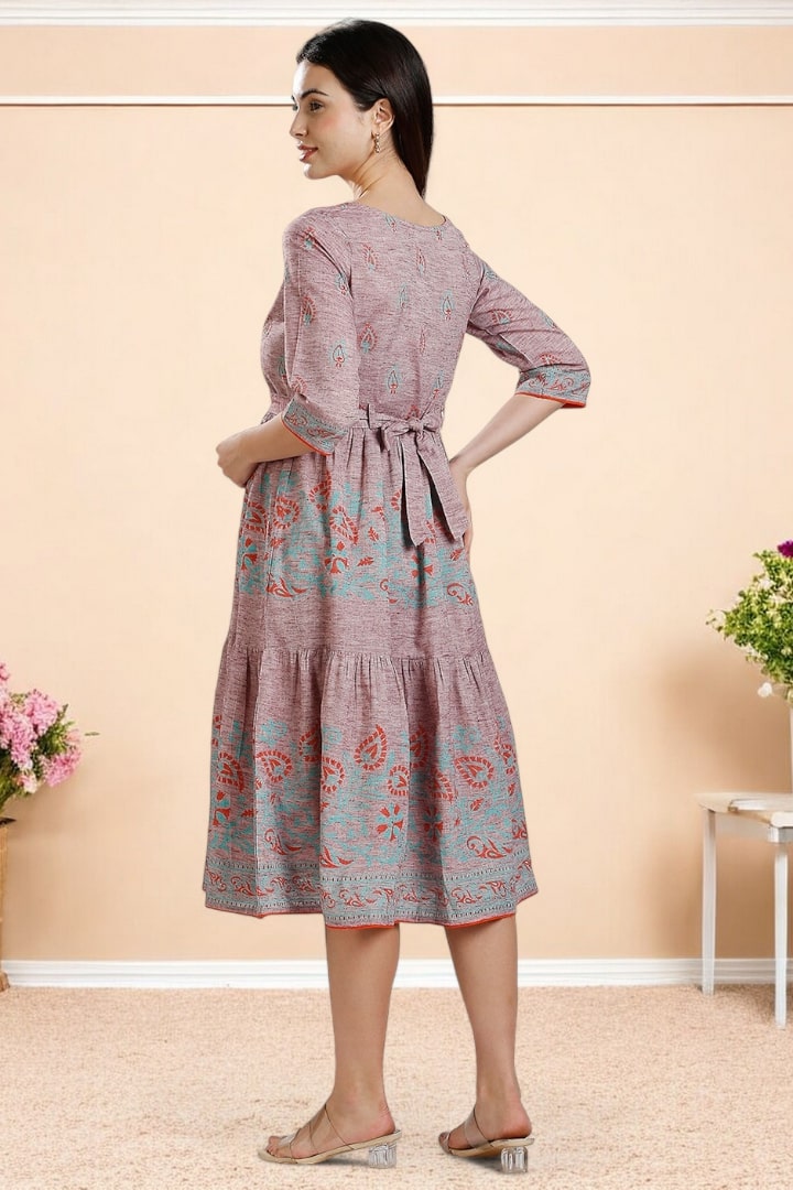 PolyCotton Printed Maternity Kurta – Designed for Pregnancy & Nursing