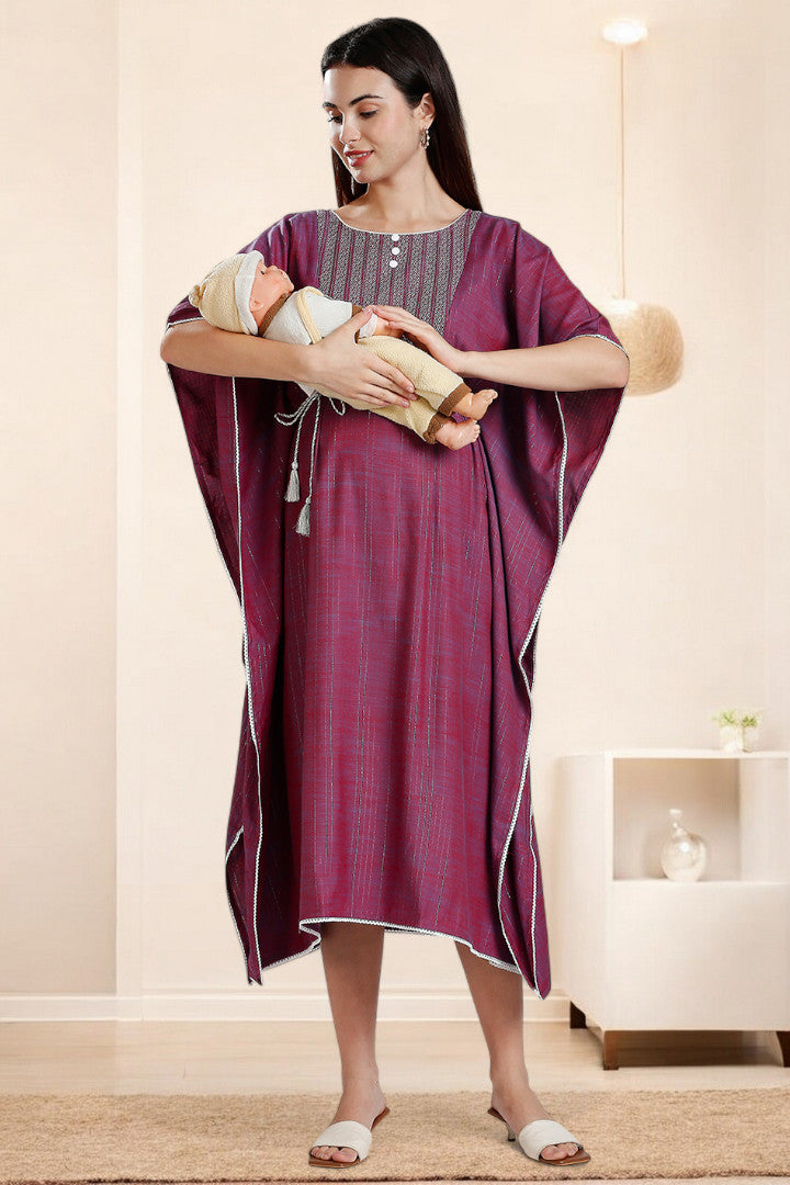 Rayon Printed Maternity Kaftan – Designed for Pregnancy & Nursing