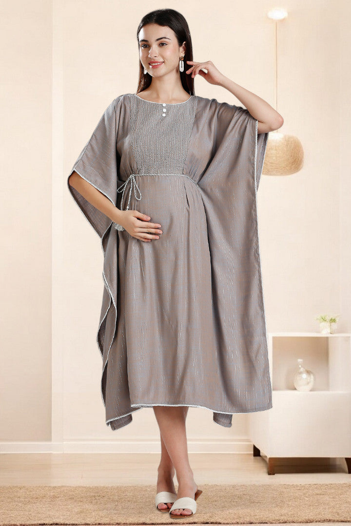 Rayon Printed Maternity Kaftan – Designed for Pregnancy & Nursing