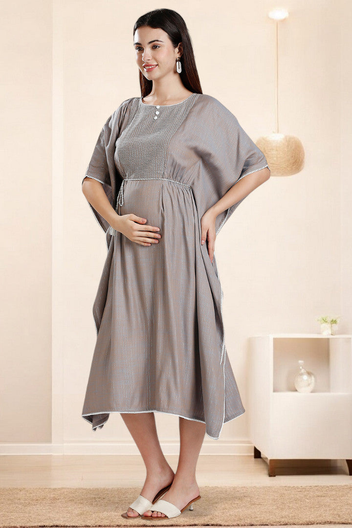 Rayon Printed Maternity Kaftan – Designed for Pregnancy & Nursing