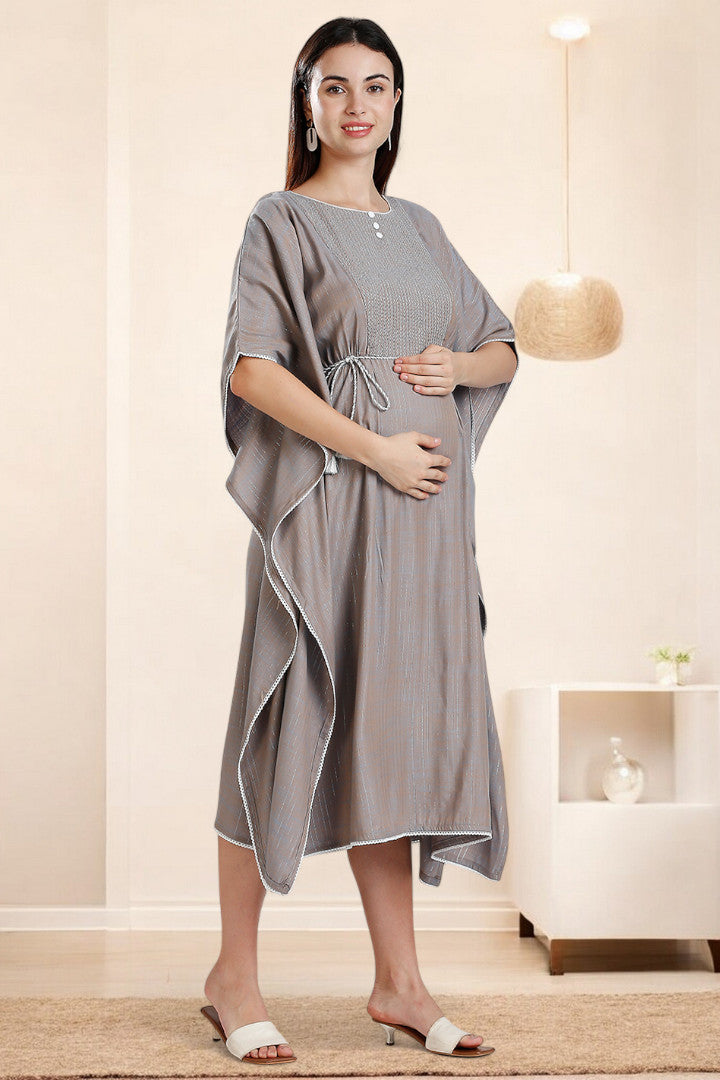 Rayon Printed Maternity Kaftan – Designed for Pregnancy & Nursing