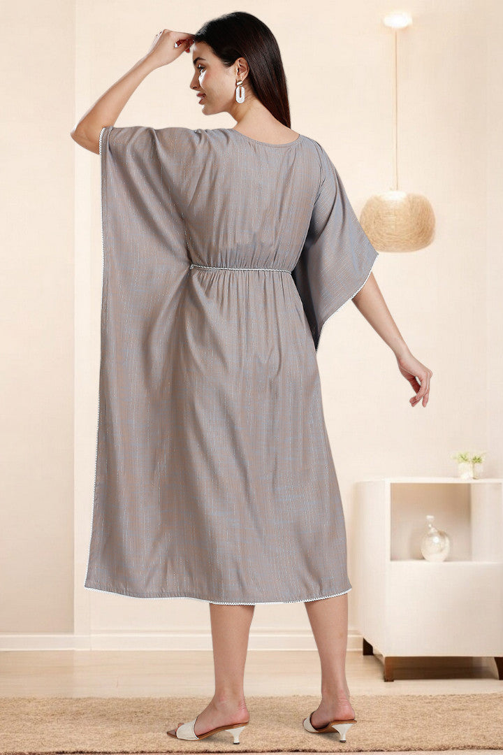 Rayon Printed Maternity Kaftan – Designed for Pregnancy & Nursing