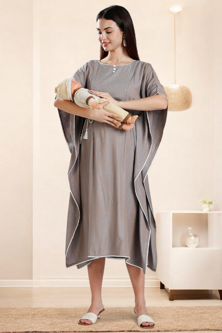 Rayon Printed Maternity Kaftan – Designed for Pregnancy & Nursing