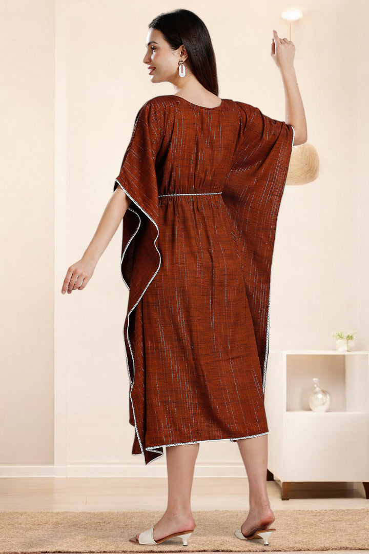 Rayon Printed Maternity Kaftan – Designed for Pregnancy & Nursing