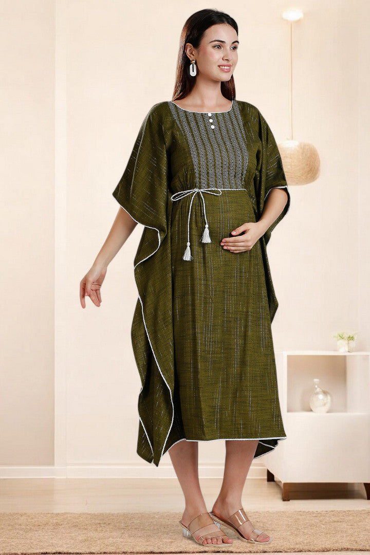 Rayon Printed Maternity Kaftan – Designed for Pregnancy & Nursing