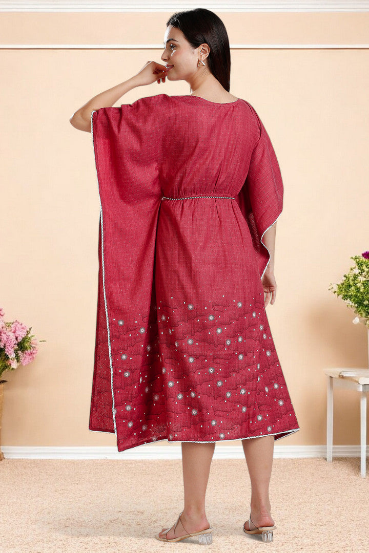 Rayon Printed Maternity Kaftan – Designed for Pregnancy & Nursing