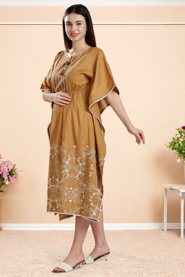 Rayon Printed Maternity Kaftan – Designed for Pregnancy & Nursing