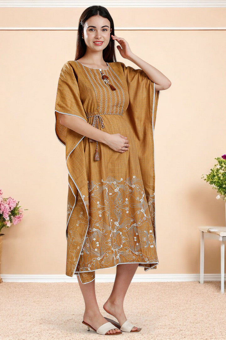 Rayon Printed Maternity Kaftan – Designed for Pregnancy & Nursing