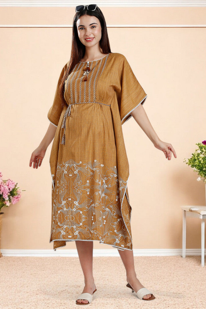 Rayon Printed Maternity Kaftan – Designed for Pregnancy & Nursing