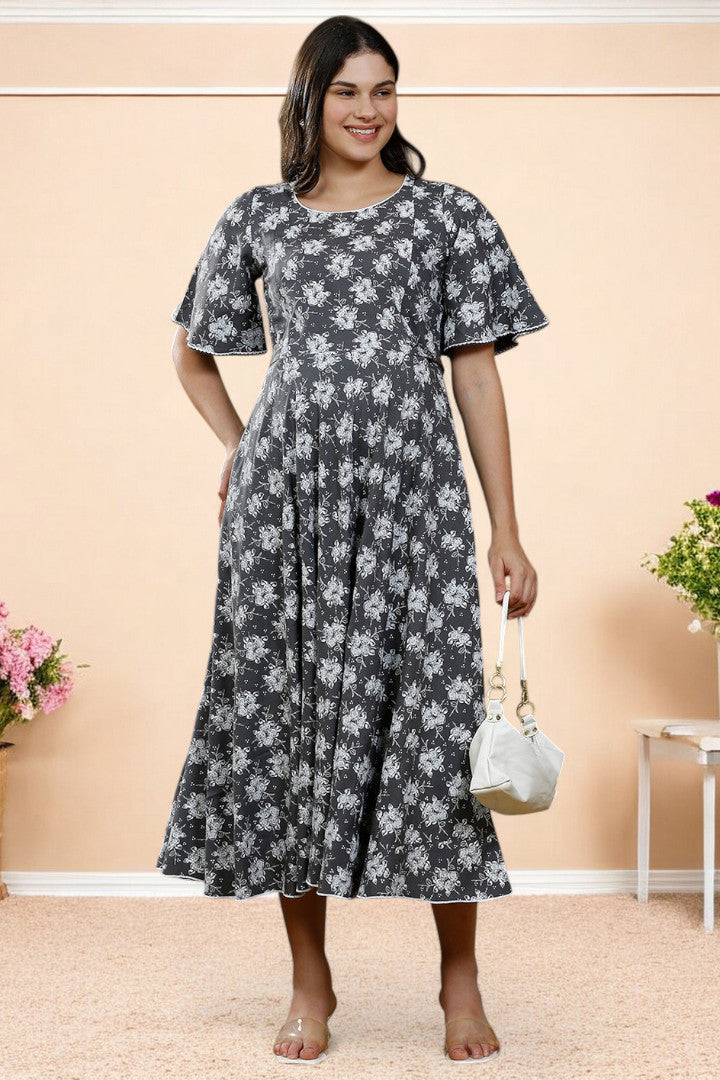 PolyCotton Printed Maternity Kurta – Designed for Pregnancy & Nursing