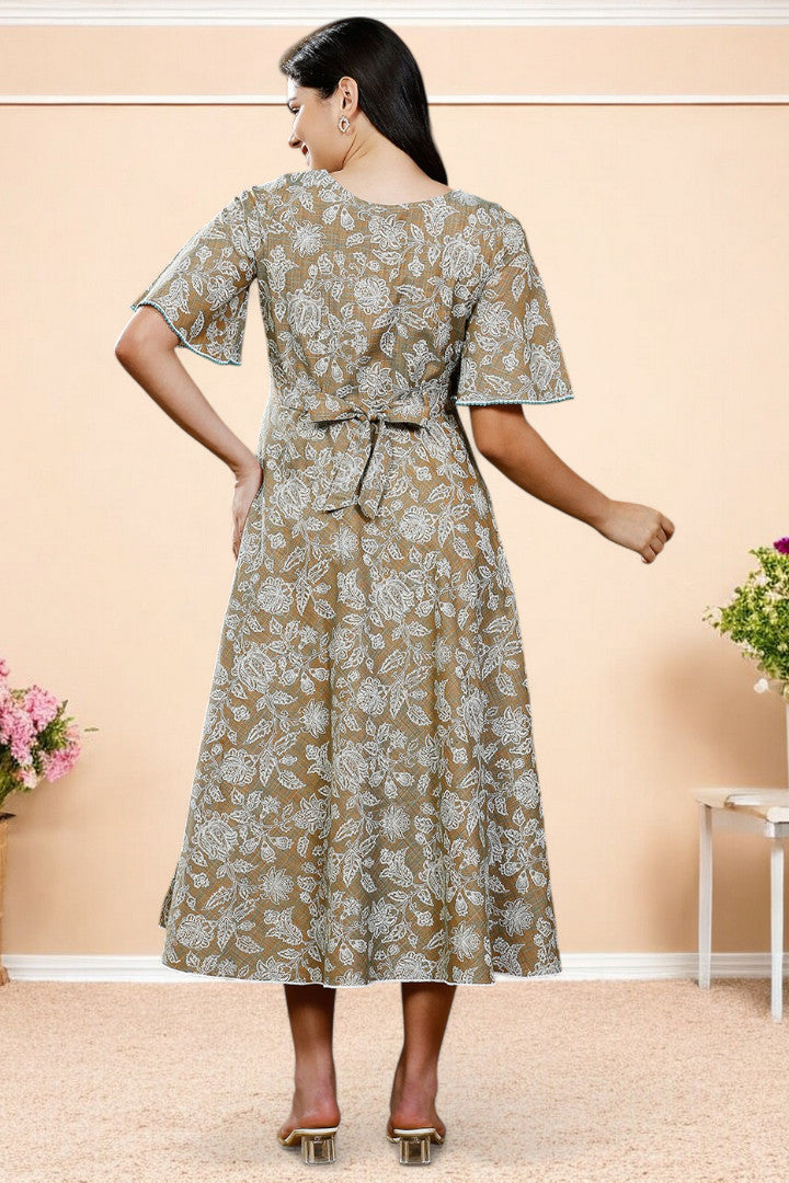 PolyCotton Printed Maternity Kurta – Designed for Pregnancy & Nursing