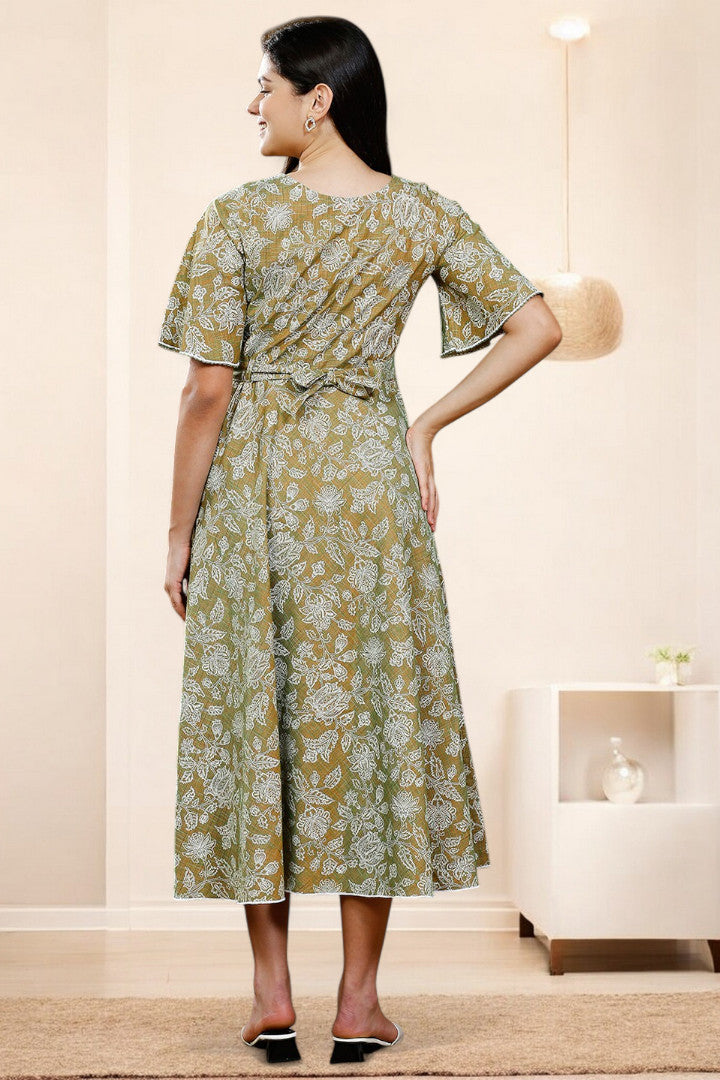 PolyCotton Printed Maternity Kurta – Designed for Pregnancy & Nursing
