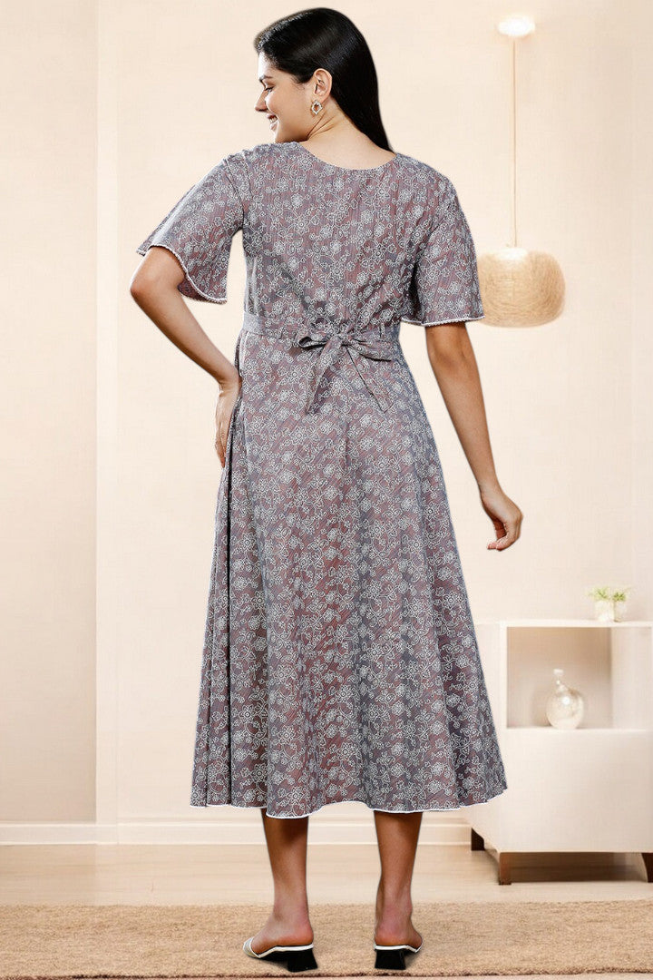 PolyCotton Printed Maternity Kurta – Designed for Pregnancy & Nursing